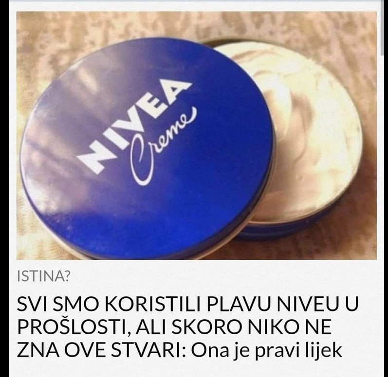 SVI SMO KORISTILI “PLAVU NIVEU” U PROŠLOSTI, ALI SKORO NIKO NE ZNA OVE STVARI: Ona je pravi lijek, IZNENAĐENI?