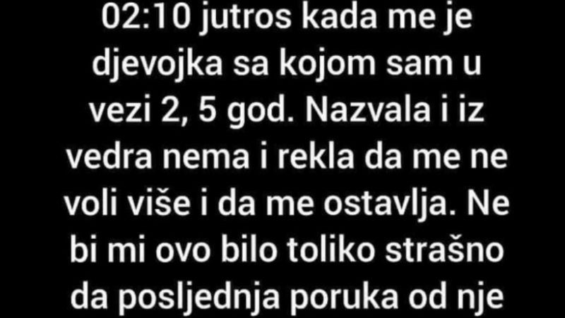 “Do sinoć sam bio najsretniji čovjek na svijetu.