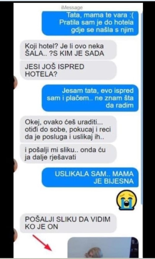 KĆERKA MI JE JAVILA DA ME MOJA ŽENA VARA, ZAMOLIO SAM JE DA JE USLIKA U HOTELU: Kad mi je poslala sliku SKORO SAM SE SRUŠIO, oblio me hladan znoj