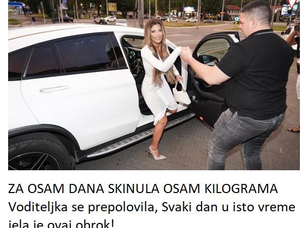 ZA OSAM DANA SKINULA OSAM KILOGRAMA Voditeljka se prepolovila, Svaki dan u isto vreme jela je ovaj obrok!