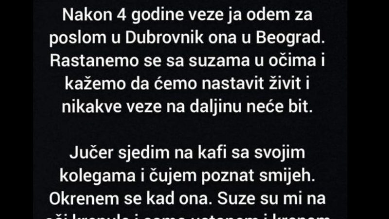 “2000. godina. Nas dvoje zaljubljeni, živimo u Zagrebu”