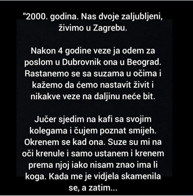 “2000. godina. Nas dvoje zaljubljeni, živimo u Zagrebu”