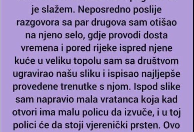 “”Prije 6 dana sam rekao djevojci da idem na hitan put”