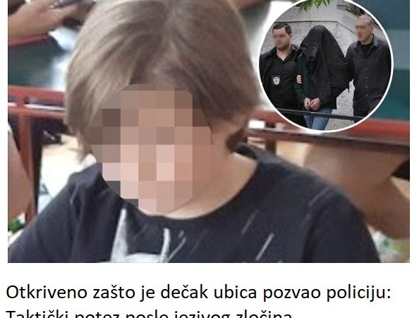 Otkriveno zašto je dečak ubica pozvao policiju: Taktički potez posle jezivog zločina