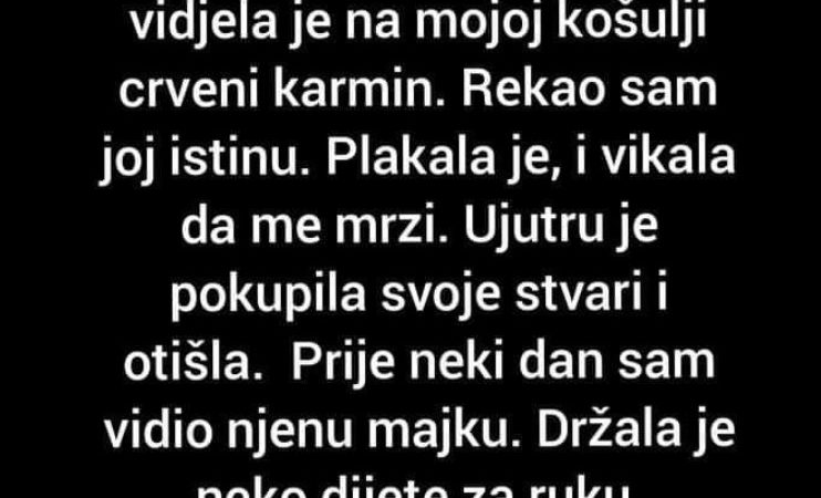 “Uništio sam svoj život kad sam je prevario”