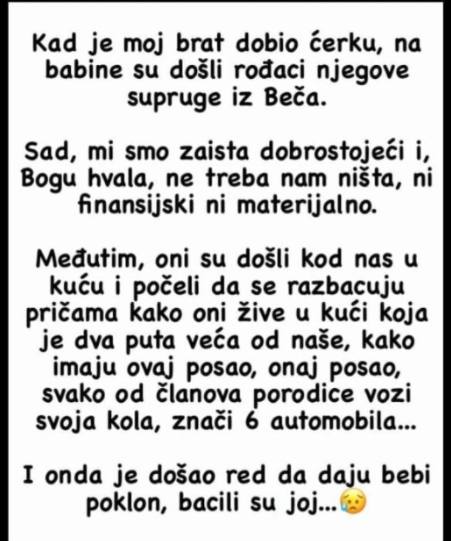 “Kad je moj brat dobio kćerku..”