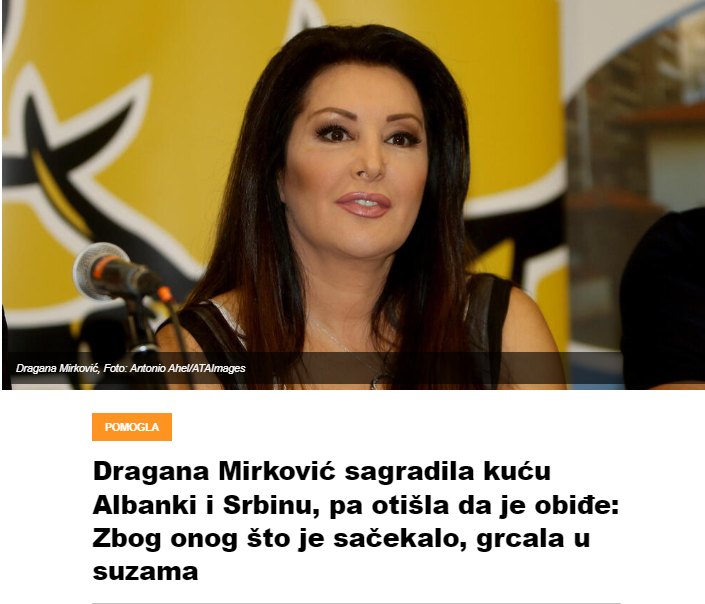 Dragana Mirković sagradila kuću Albanki i Srbinu, pa otišla da je obiđe: Zbog onog što je sačekalo, grcala u suzama