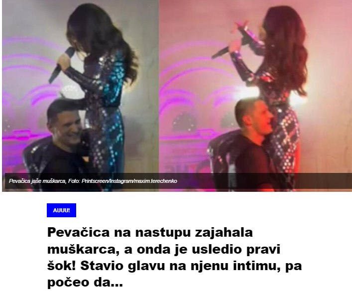 Pevačica na nastupu zajahala muškarca, a onda je usledio pravi šok! Stavio glavu na njenu intimu, pa počeo da…