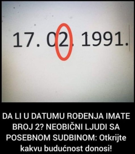 DA LI U DATUMU ROĐENJA IMATE BROJ 2? NEOBIČNI LJUDI SA POSEBNOM SUDBINOM: Otkrijte kakvu budućnost donosi!