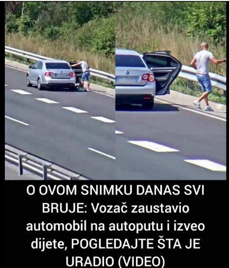 O OVOM SNIMKU DANAS SVI BRUJE: Vozač zaustavio automobil na autoputu i izveo dijete, POGLEDAJTE ŠTA JE URADIO (VIDEO)