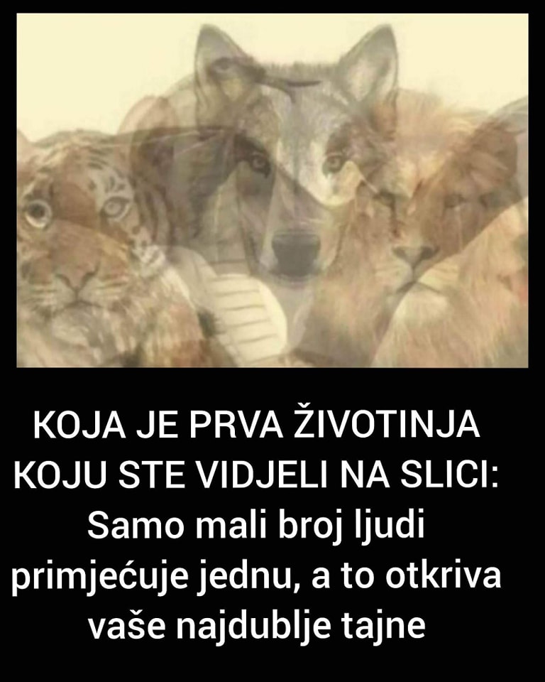 Koja je prva životinja koju ste vidjeli na slici?