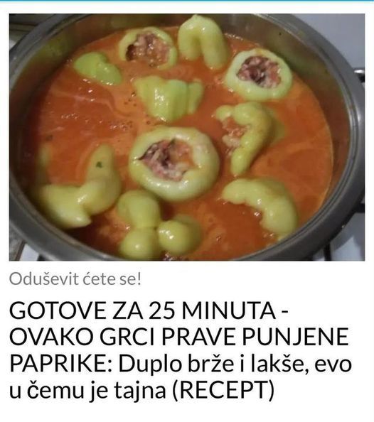 GOTOVE ZA 25 MINUTA – OVAKO GRCI PRAVE PUNJENE PAPRIKE: Duplo brže i lakše, evo u čemu je tajna (RECEPT)