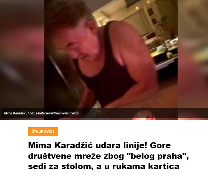 Mima Karadžić udara linije! Gore društvene mreže zbog “belog praha”, sedi za stolom, a u rukama kartica