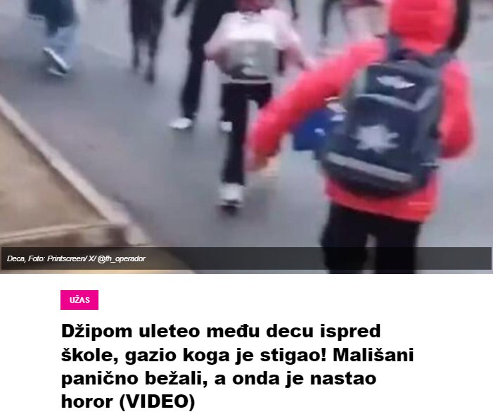 Džipom uleteo među decu ispred škole, gazio koga je stigao! Mališani panično bežali, a onda je nastao horor (VIDEO)