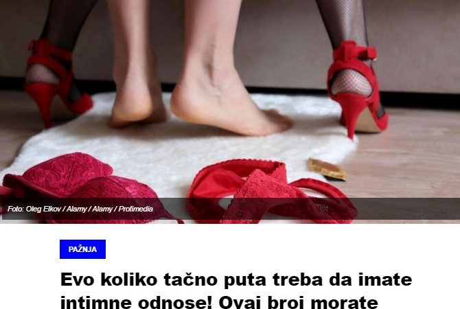 Evo koliko tačno puta treba da imate intimne odnose! Ovaj broj morate dostići, vrlo je važan