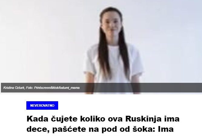 Kada čujete koliko ova Ruskinja ima dece, pašćete na pod od šoka: Ima samo 26 godina, a već je smatraju fenomenom