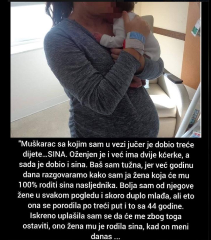 “Muškarac sa kojim sam u vezi jučer je dobio treće dijete”