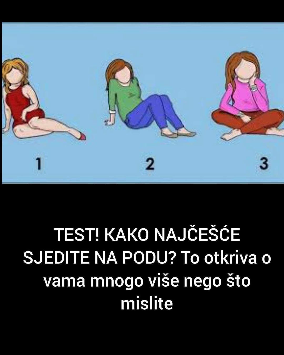 TEST! KAKO NAJČEŠĆE SJEDITE NA PODU? To otkriva o vama mnogo više nego što mislite