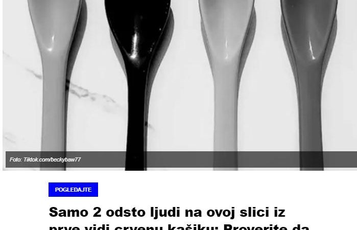 Samo 2 odsto ljudi na ovoj slici iz prve vidi crvenu kašiku: Proverite da li ste među retkima (VIDEO)