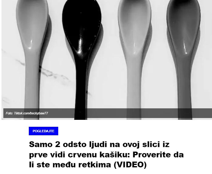 Samo 2 odsto ljudi na ovoj slici iz prve vidi crvenu kašiku: Proverite da li ste među retkima (VIDEO)