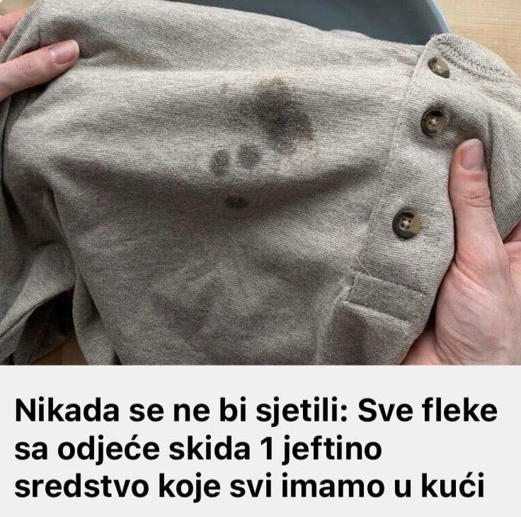 Nikada se ne bi sjetili: Sve fleke sa odjeće skida 1 jeftino sredstvo koje svi imamo u kući