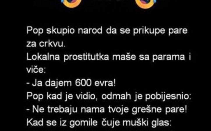 VIC DANA: Pop skupio narod da se prikupe pare za crkvu