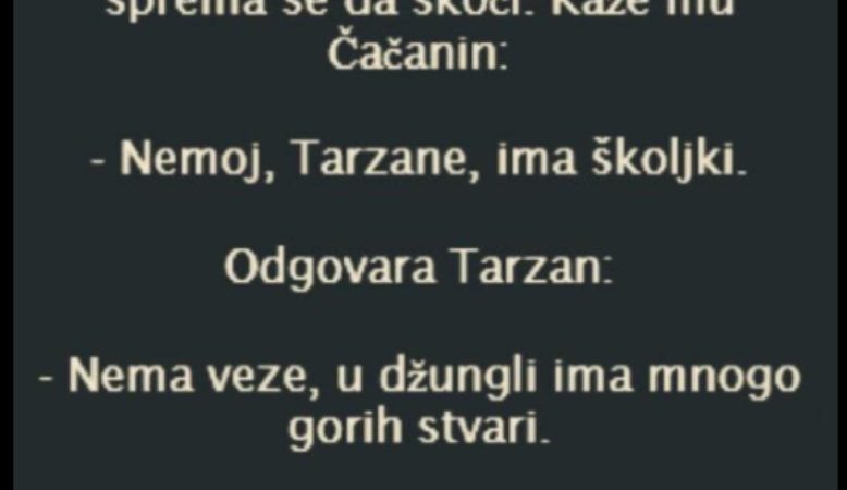 VIC: TARZAN SKAČE U MORAVU