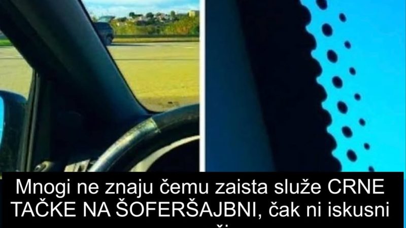 Mnogi ne znaju čemu zaista služe CRNE TAČKE NA ŠOFERŠAJBNI, čak ni iskusni vozači: ZNATE LI VI?