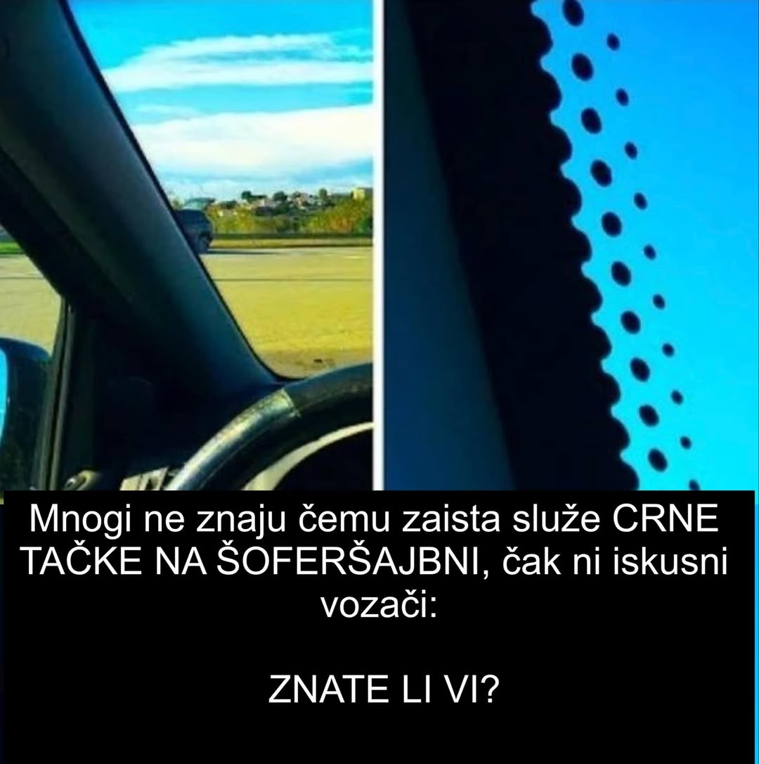 Mnogi ne znaju čemu zaista služe CRNE TAČKE NA ŠOFERŠAJBNI, čak ni iskusni vozači: ZNATE LI VI?