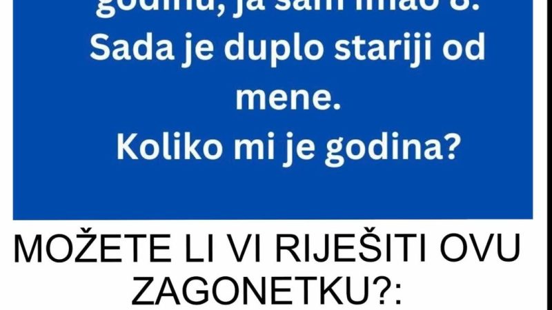 MOŽETE LI VI RIJEŠITI OVU ZAGONETKU?: 99% ljudi pogrešno odgovori