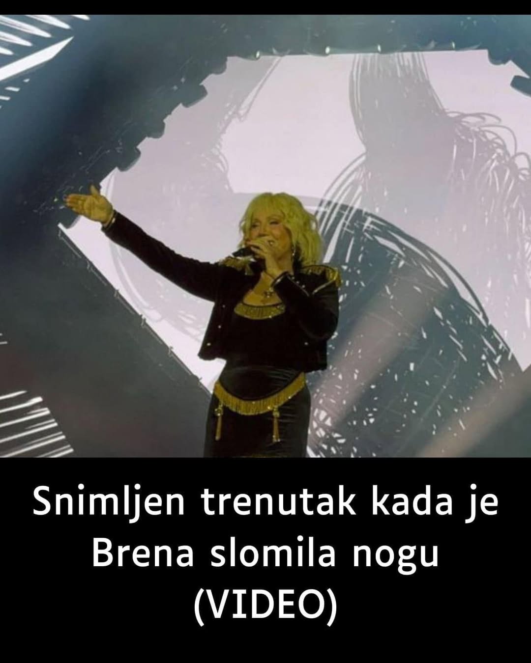 Snimljen trenutak kada je Brena slomila nogu (VIDEO)