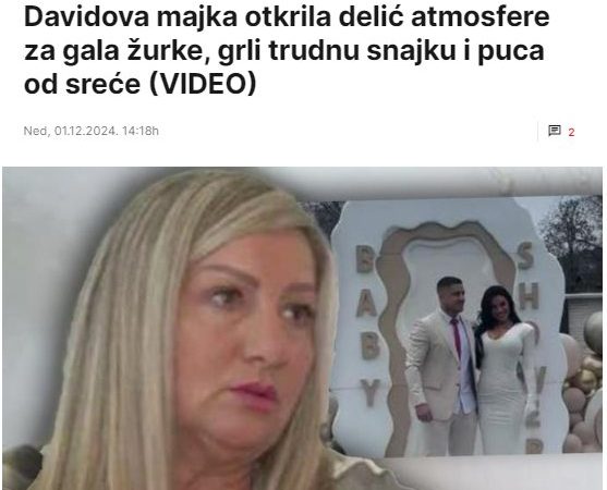 BILJANA DRAGOJEVIĆ OBJAVILA PRIVATAN SNIMAK IZ LUKS VILE: Davidova majka otkrila delić atmosfere za gala žurke, grli trudnu snajku i puca od sreće (VIDEO)