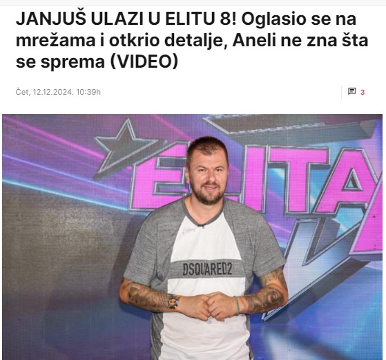 JANJUŠ ULAZI U ELITU 8! Oglasio se na mrežama i otkrio detalje, Aneli ne zna šta se sprema (VIDEO)