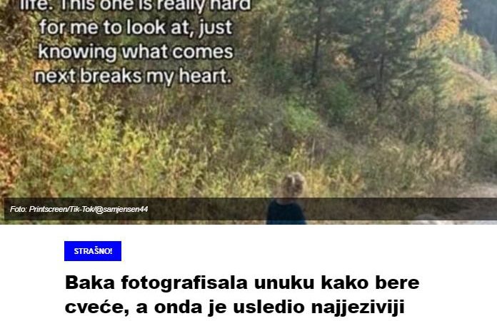 Baka fotografisala unuku kako bere cveće, a onda je usledio najjeziviji scenario: Auto je naleteo, a ona i brat…