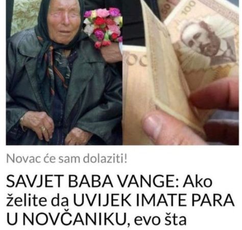 SAVJET BABA VANGE: Ako želite da UVIJEK IMATE PARA U NOVČANIKU, evo šta trebate uraditi!