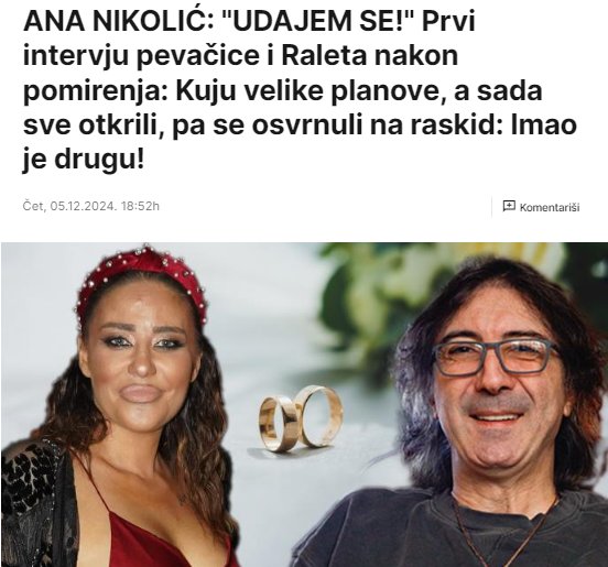 ANA NIKOLIĆ: “UDAJEM SE!” Prvi intervju pevačice i Raleta nakon pomirenja: Kuju velike planove, a sada sve otkrili, pa se osvrnuli na raskid: Imao je drugu!