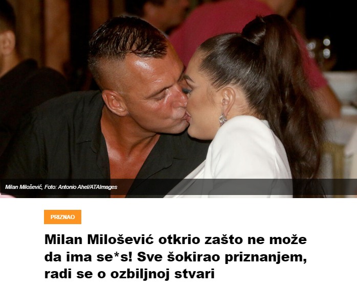 Milan Milošević otkrio zašto ne može da ima se*s! Sve šokirao priznanjem, radi se o ozbiljnoj stvari