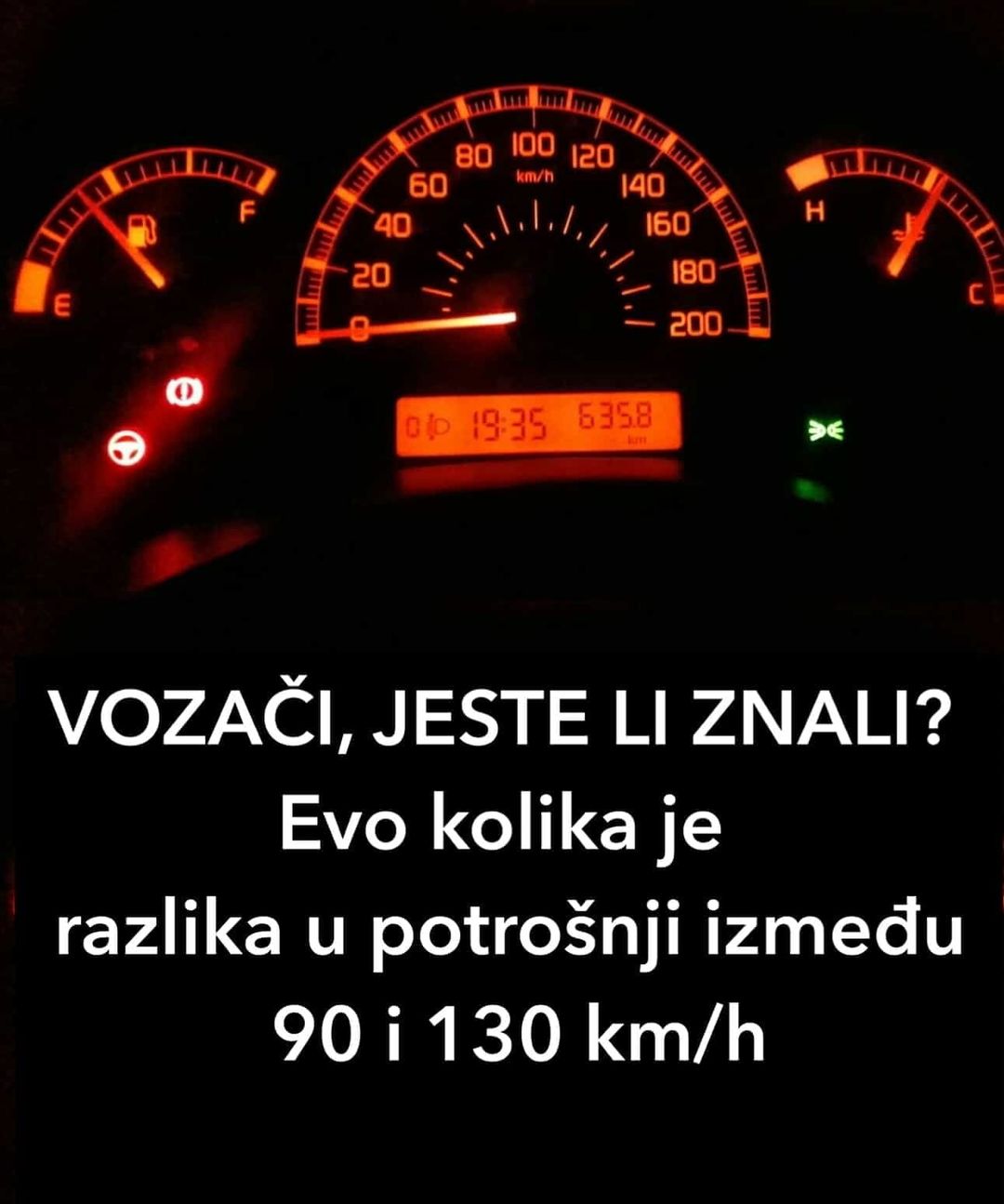 VOZAČI, JESTE LI ZNALI? Evo kolika je razlika u potrošnji između 90 i 130 km/h